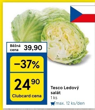 Salát ledový Tesco