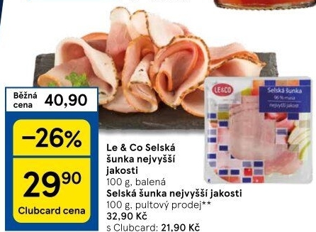 Šunka selská nejvyšší jakosti LE&amp