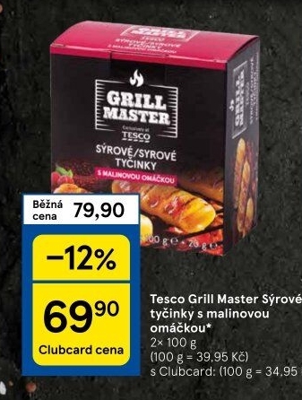 Sýrové tyčinky na gril Grill Master Tesco