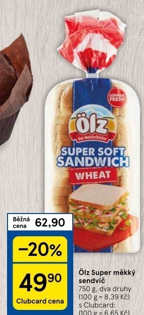 Toustový chléb Sandwich Soft Ölz