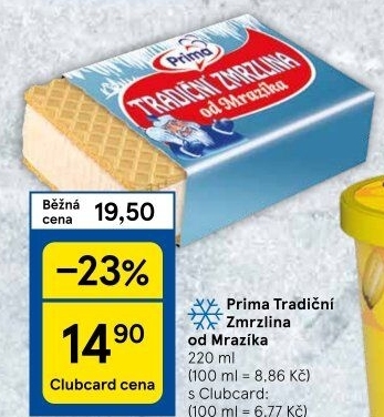 Tradiční zmrzlina od Mrazíka Prima