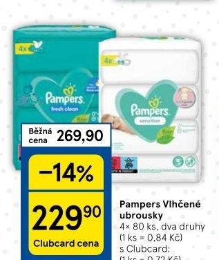 Vlhčené ubrousky dětské Pampers
