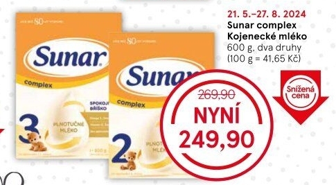 Kojenecká výživa Sunar Complex