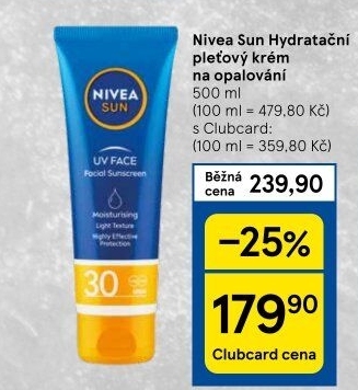 Krém pleťový na opalování Nivea Sun