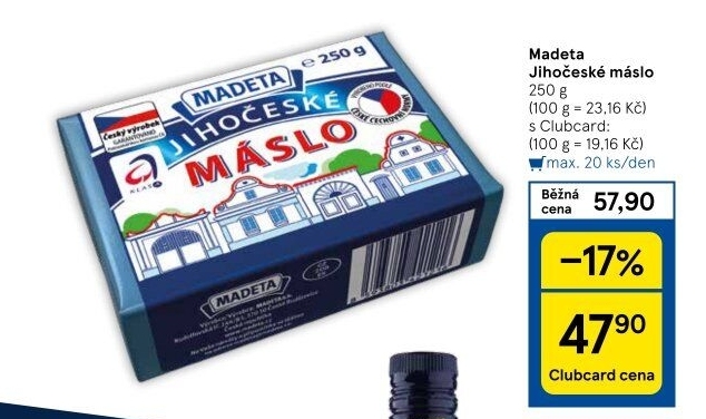 Máslo Jihočeské Madeta