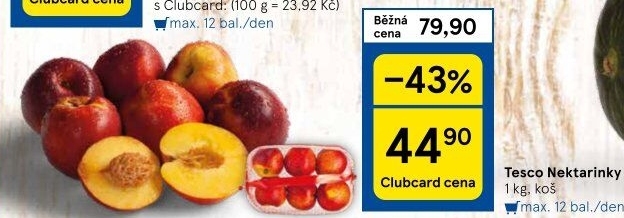 Nektarinky Tesco