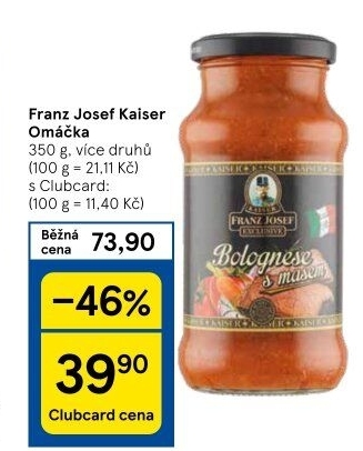 Omáčky na těstoviny Exclusive Franz Josef Kaiser