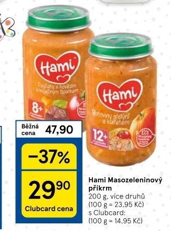 Příkrm masozeleninový Hami