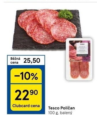 Salám Poličan Tesco