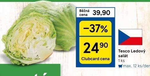 Salát ledový Tesco
