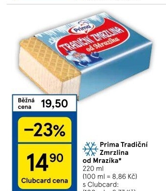 Tradiční zmrzlina od Mrazíka Prima