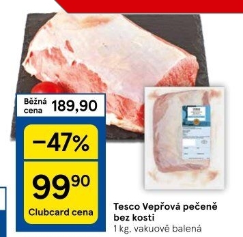 Vepřová pečeně bez kosti Tesco