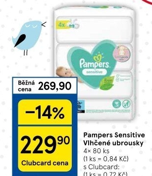 Vlhčené ubrousky dětské Pampers Sensitive