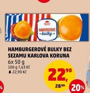 Bulky na hamburger Karlova Koruna