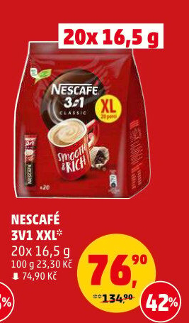Instantní káva porcovaná 3v1 Nescafé