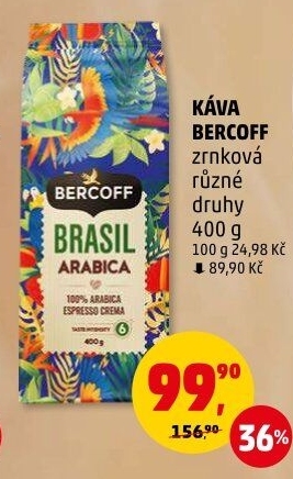 Zrnkové kávy Bercoff