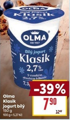 Bílý jogurt Klasik Olma
