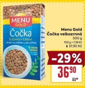 Čočka velkozrnná Menu Gold