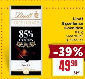 Čokoláda Excellence Lindt