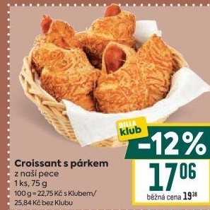 Croissant s párkem