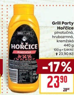 Hořčice plnotučná Grill Party