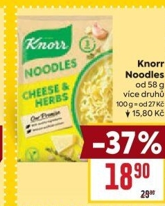 Instantní polévky nudlové Noodles Knorr