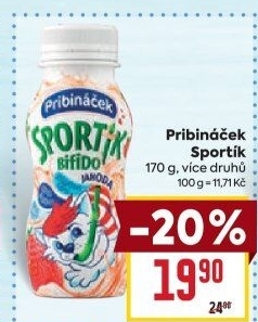 Jogurtový nápoj Sportík Pribináček