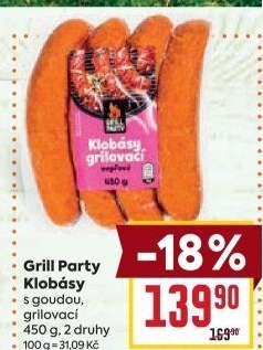 Klobása s goudou Grill Party