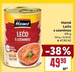 Lečo s uzeninou Hamé - konzerva