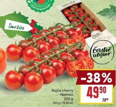 Rajčata cherry keříková Čerstvě utrženo