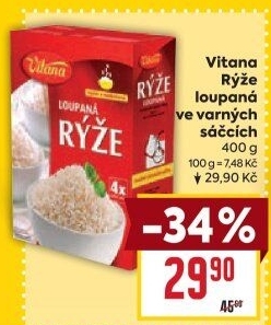 Rýže loupaná dlouhozrnná Vitana