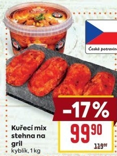 Stehna kuřecí mix na gril Vodňanské kuře