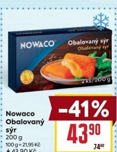 Sýr obalovaný mražený Nowaco