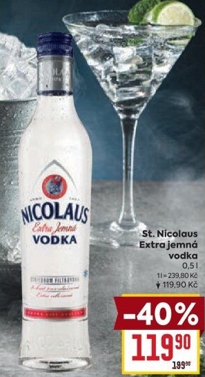 Vodka extra jemná St. Nicolaus