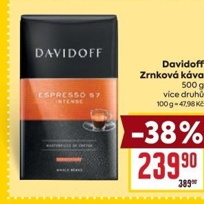 Zrnkové kávy Davidoff