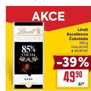Čokoláda Excellence Lindt