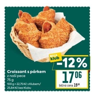 Croissant s párkem