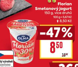Jogurt smetanový Florian Olma
