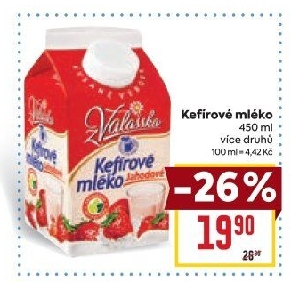 Kefírové mléko ochucené Mlékárna Valašské Meziříčí