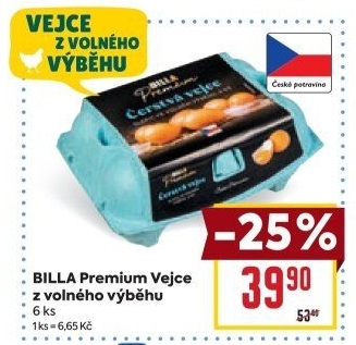 Vejce z volného výběhu Billa Premium