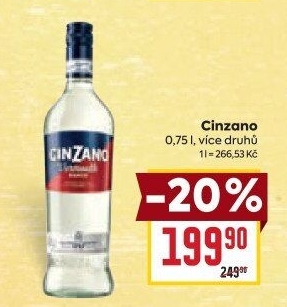 Aperitivy Cinzano