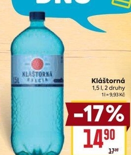 Minerální voda kalcia Kláštorná