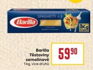 Těstoviny semolinové Barilla
