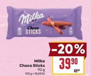 Tyčinky čokoládové Choco Sticks Milka