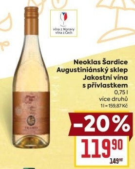Vína Augustiniánská rezidence Šardice - přívlastková