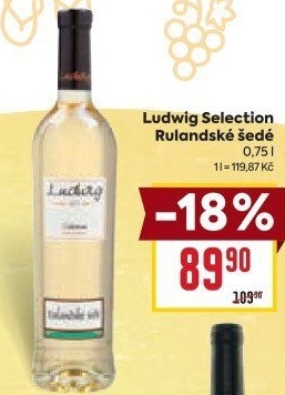Víno Rulandské šedé Ludwig Selection Vinařství Ludwig