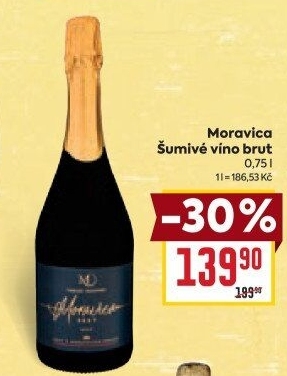 Víno šumivé Brut Moravica Vinselekt Michlovský