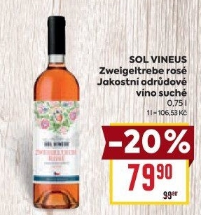 Víno Zweigeltrebe Rosé Sol Vineus