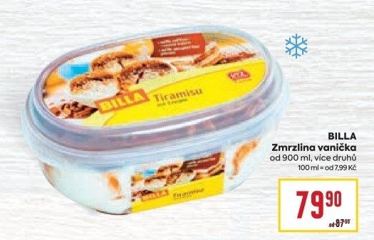Zmrzlina ve vaničce Billa