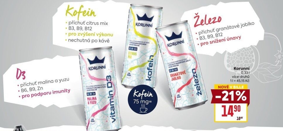 Minerální voda ochucená Korunní